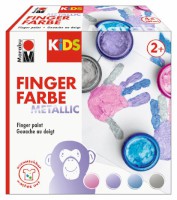 Kids Fingerfarbe Metallic 4er Set, 4 x 100 ml