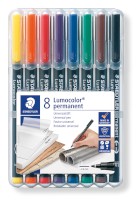 Feinschreiber Universalstift Lumocolor permanent, STAEDTLER Box mit 8 Farben