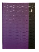 Notizbuch Diorama violett, DIN A4, kariert, Kladde mit: 80 Blatt