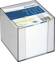 Notizzettelbox mit weißem Papier