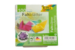 Falt-Blätter 10 x 10 cm für Origami in intensiven Farben