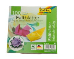 Falt-Blätter 15 x 15 cm für Origami in intensiven Farben