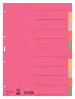 Kartonregister Blanko, A4, Karton, 10 Blatt, farbig