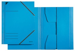 Eckspannermappe, A4, Füllhöhe 350 Blatt, Primärkarton, blau