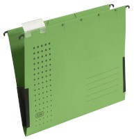 Hängetasche ELBA chic® ULTIMATE® grün; Ausführung: 2 Leinenfrösche; DIN A4; 230 g/qm Karton (RC), 5 Stück