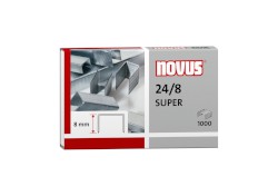 Heftklammer für Büroheftgerät NOVUS 24/8 Super, Stahldraht, verzinkt, 1000 Klammern