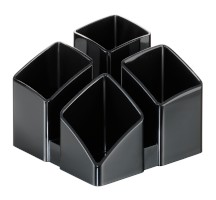 Schreibtischköcher SCALA schwarz, B x H x T: 125 x 100 x 125 mm