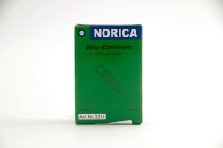 Norica Büro- und Aktenklammern mit Kugelenden verzinkt, Größe: 24 mm