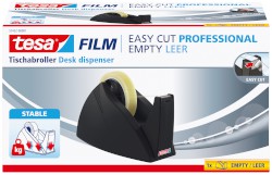Easy Cut® Tischabroller schwarz, für Rollengröße: 25 mm x 66 m, Messer gezackt