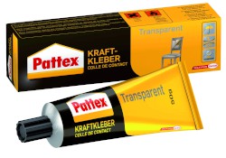 Pattex Kraftkleber Transparent WA 94, transparenter Auftrag, Tube mit 50 g