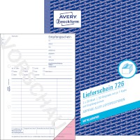 Lieferschein mit Empfangsschein, A5 1., 2. bedruckt, Empfangsschein farbig, Blaupapier