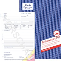 Formularbuch für Bau & Handwerk, Format: DIN A4, Beschreibung: Bau-Tagesbericht, 1., 2. und 3. Blatt bedruckt, Selbstdurchschreibend