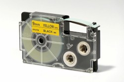 Schriftbandkassette schwarz, gelb