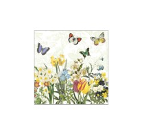 Serviette "Spring Bloomers" 25 x 25 cm 20er Packung