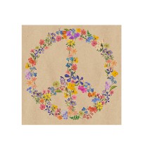 Serviette "Peace" By Nature 33 x 33 cm 20er Packung