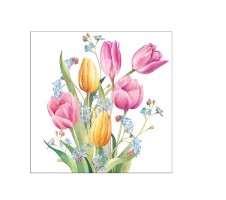 Serviette "Tulips Bouquet" 33 x 33 cm 20er Packung