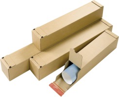 Planversandbox mit doppeltem Selbstklebeverschluss ColomPac® braun, Ausführung: für A1, Größe: 610 x 108 x 108