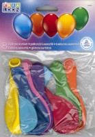 Luftballons rund, 8 Stück farbig sortiert