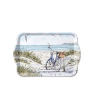 Tablett "Bike at the Beach" 13x21 cm aus Melamine