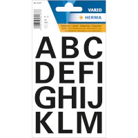 Buchstaben Etiketten schwarz, Ausführung: Buchstaben, Größe: 25 mm