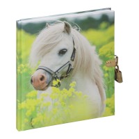 Mädchen-Tagebuch Pferd mit Schloss "Kleines Pony", 128 Seiten