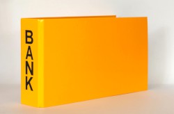 Bankordner DIN lang gelb; Rücken: 52 mm