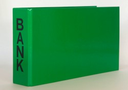 Bankordner DIN lang grün; Rücken: 52 mm