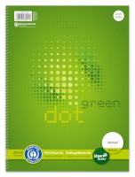Collegeblock Green, 60 g/qm, DIN A4, dotted, 80 Blatt