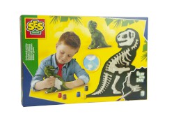 SES Creative T-Rex mit Skelett gießen und anmalen