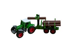 Modelltraktor SIKU "Traktor mit Forstanhänger" aus Metall