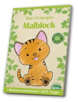 Mein Graspapier Malblock Kleinkind Katze A5 mehrfarbig