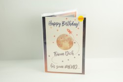 Soundkarte A5 mit Licht Mond Happy Birthday